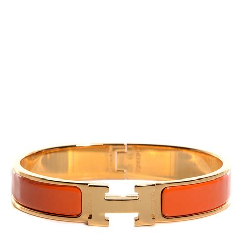 orange hermes braclet|hermes enamel h bracelets.